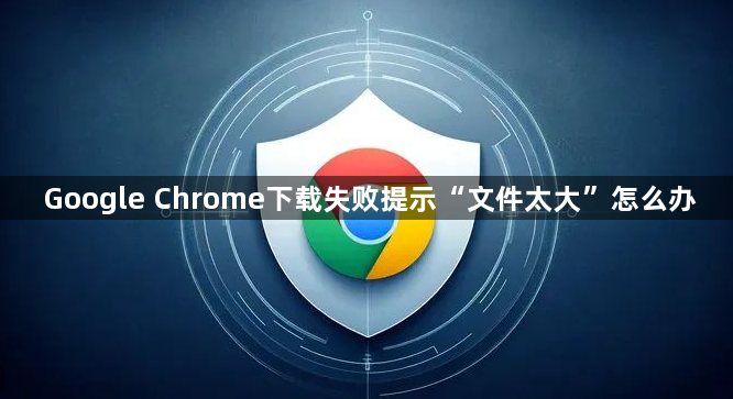 Google Chrome下载失败提示“文件太大”怎么办1