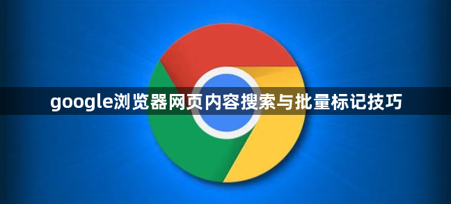 google浏览器网页内容搜索与批量标记技巧1