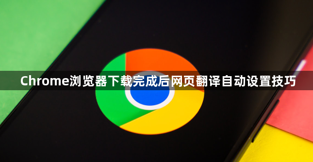 Chrome浏览器下载完成后网页翻译自动设置技巧1