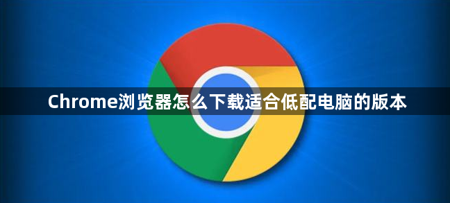 Chrome浏览器怎么下载适合低配电脑的版本1