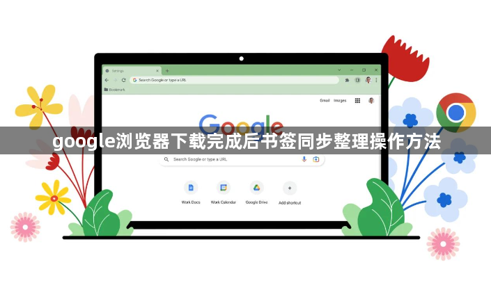 google浏览器下载完成后书签同步整理操作方法1