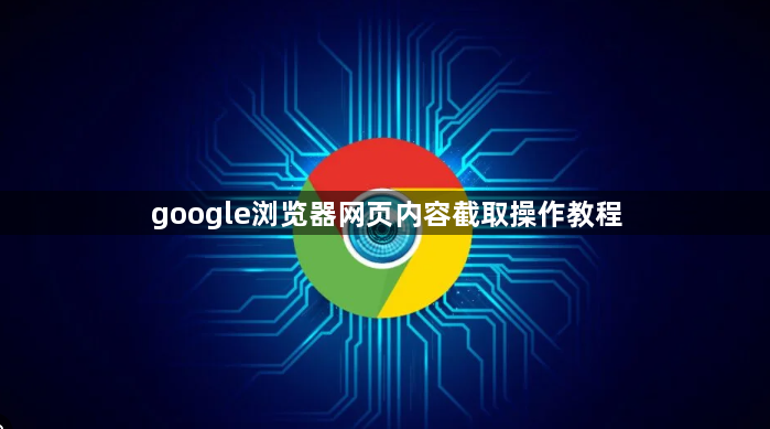 google浏览器网页内容截取操作教程1