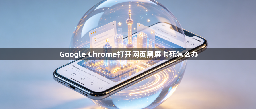 Google Chrome打开网页黑屏卡死怎么办1