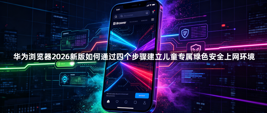 华为浏览器2026新版如何通过四个步骤建立儿童专属绿色安全上网环境1