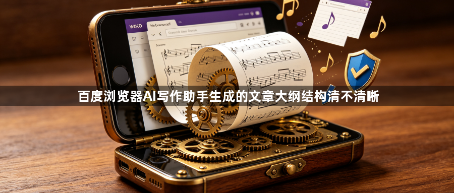 百度浏览器AI写作助手生成的文章大纲结构清不清晰1