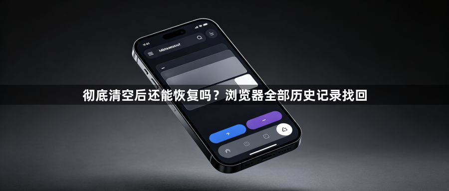 彻底清空后还能恢复吗？浏览器全部历史记录找回1