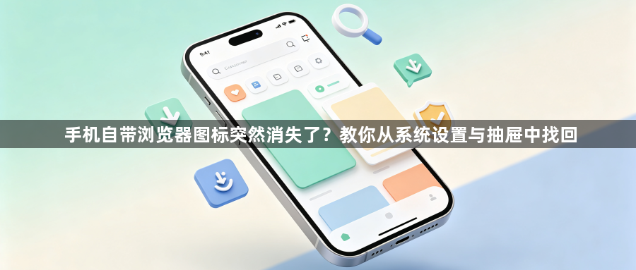 手机自带浏览器图标突然消失了?教你从系统设置与抽屉中找回1