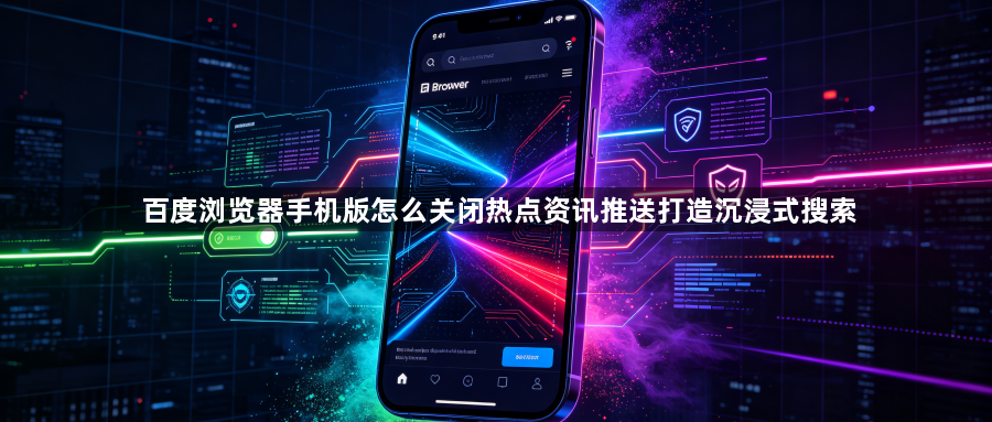 百度浏览器手机版怎么关闭热点资讯推送打造沉浸式搜索1