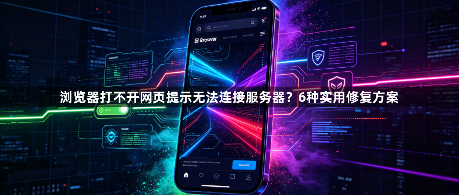 浏览器打不开网页提示无法连接服务器？6种实用修复方案1