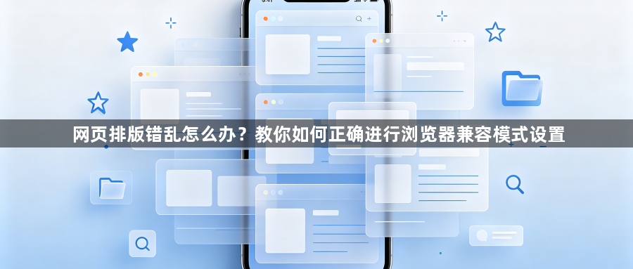 网页排版错乱怎么办？教你如何正确进行浏览器兼容模式设置1