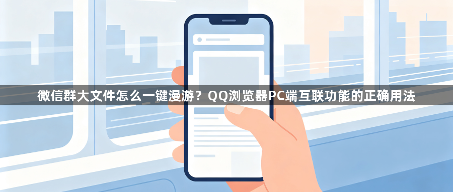 微信群大文件怎么一键漫游？QQ浏览器PC端互联功能的正确用法1