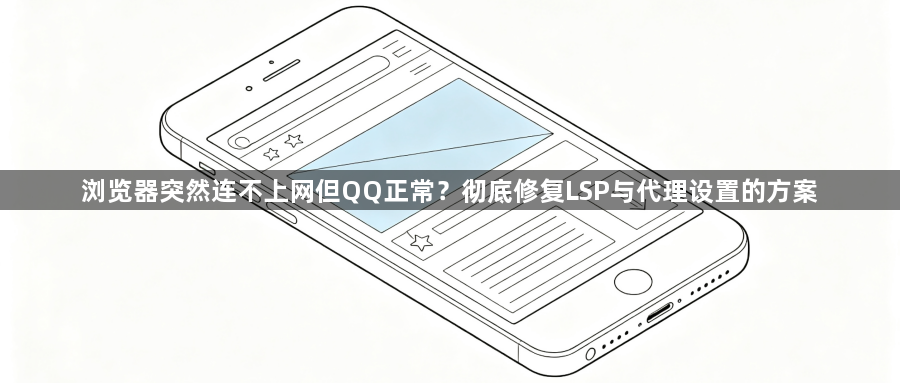 浏览器突然连不上网但QQ正常？彻底修复LSP与代理设置的方案1