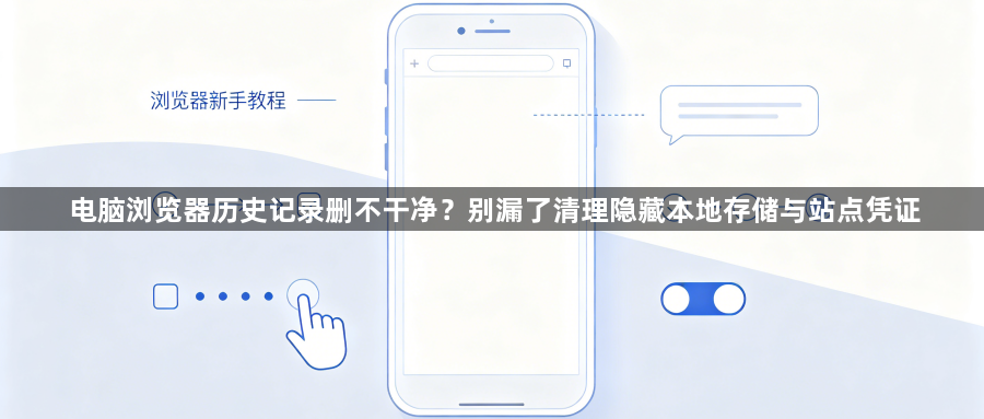电脑浏览器历史记录删不干净?别漏了清理隐藏本地存储与站点凭证1