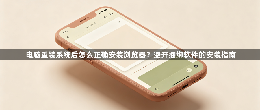 电脑重装系统后怎么正确安装浏览器?避开捆绑软件的安装指南1