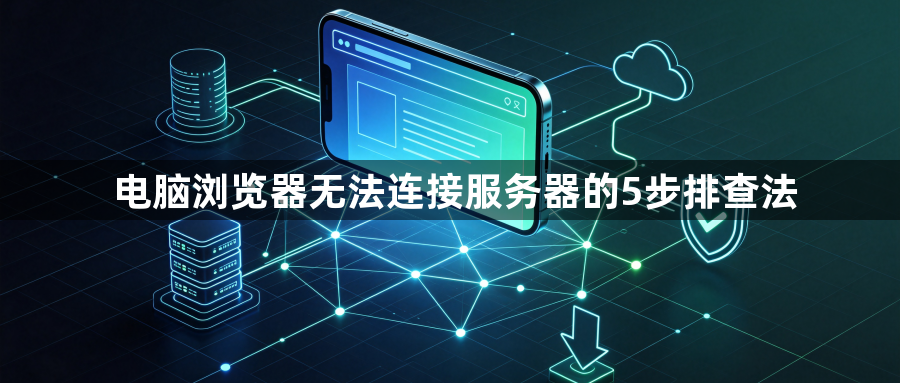 电脑浏览器无法连接服务器的5步排查法1