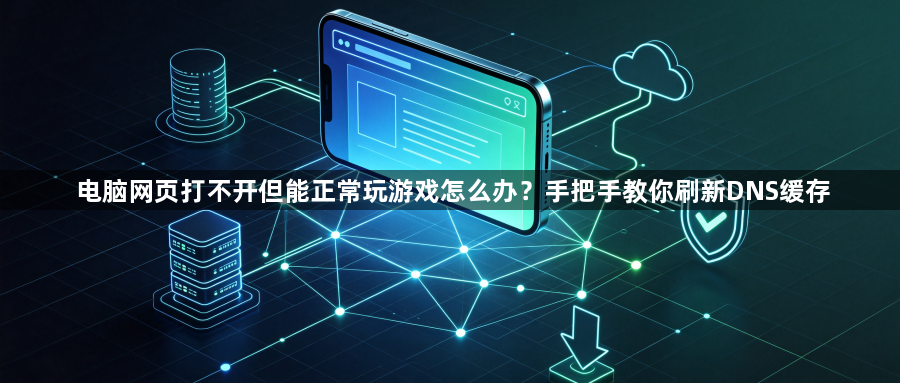 电脑网页打不开但能正常玩游戏怎么办？手把手教你刷新DNS缓存1