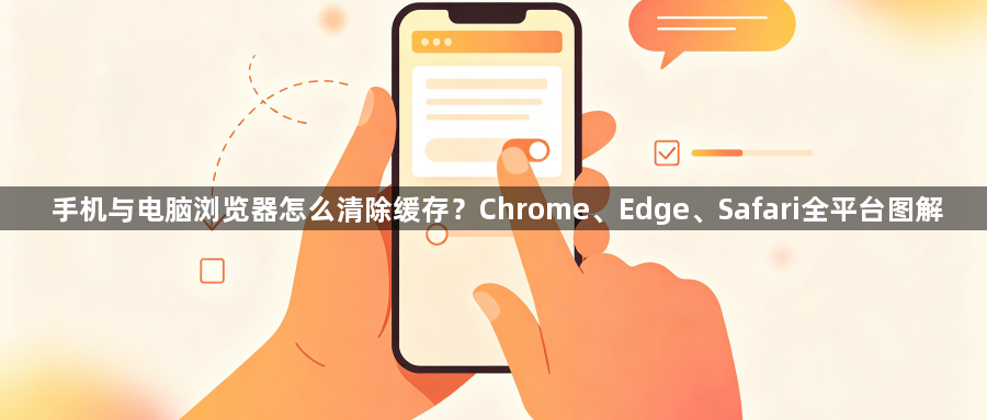 手机与电脑浏览器怎么清除缓存？Chrome、Edge、Safari全平台图解1
